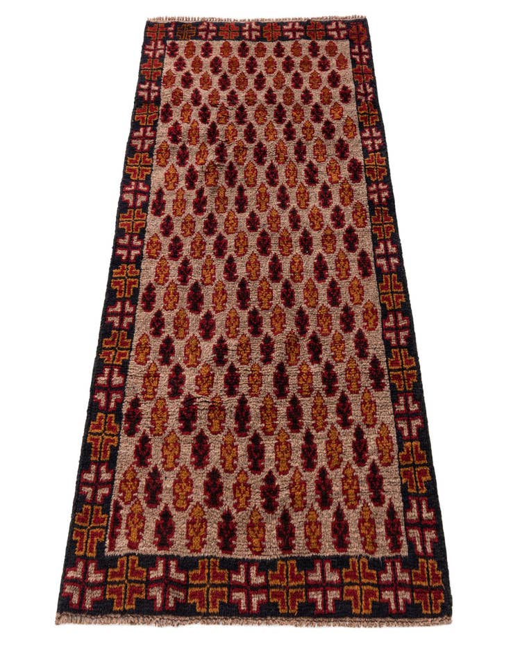 Detail image of 2' 10 x 4' 8  Hand Knotted Balouch Persian Wool Rug