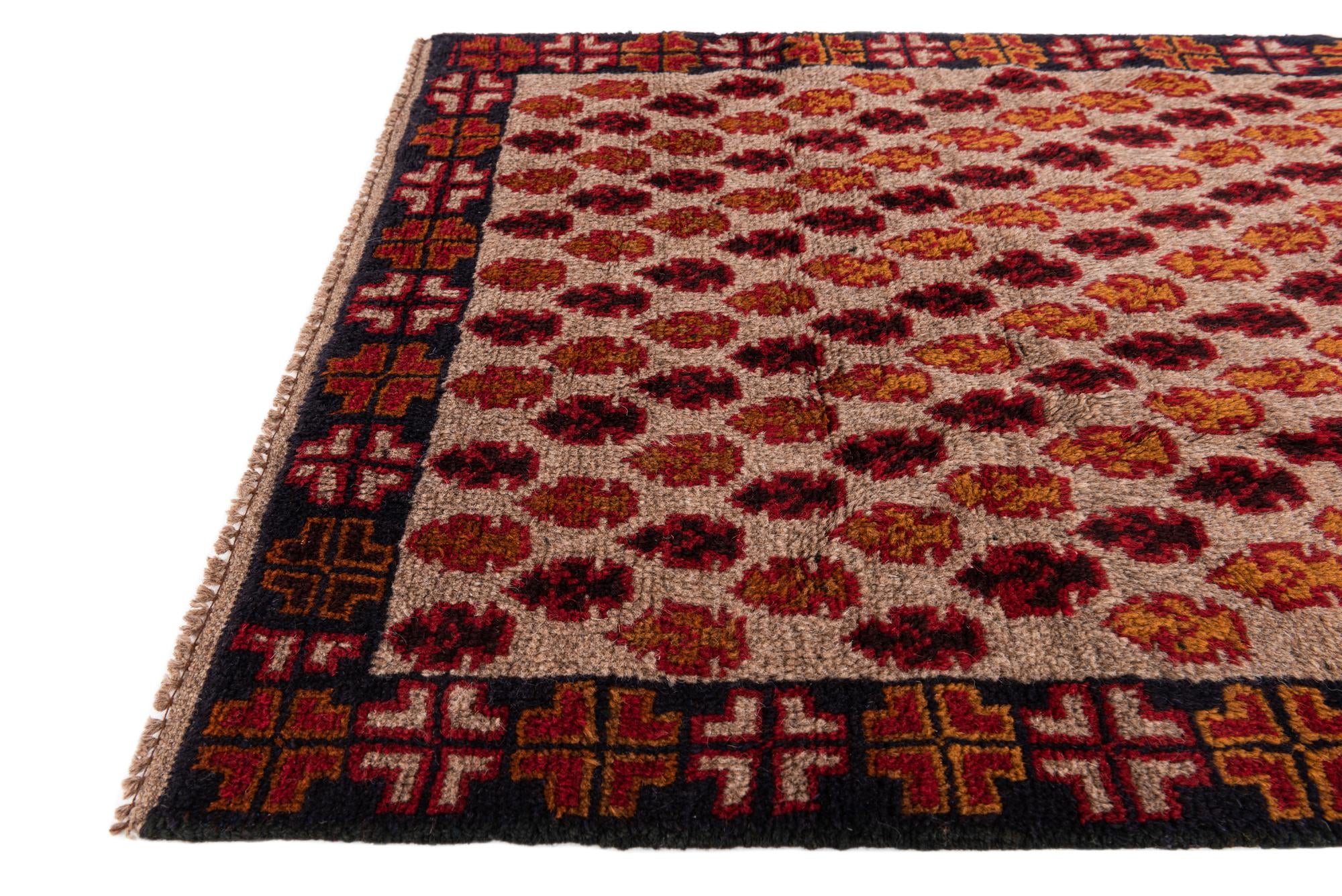 2' 10 x 4' 8 Hand Knotted Balouch Persian Wool Rug