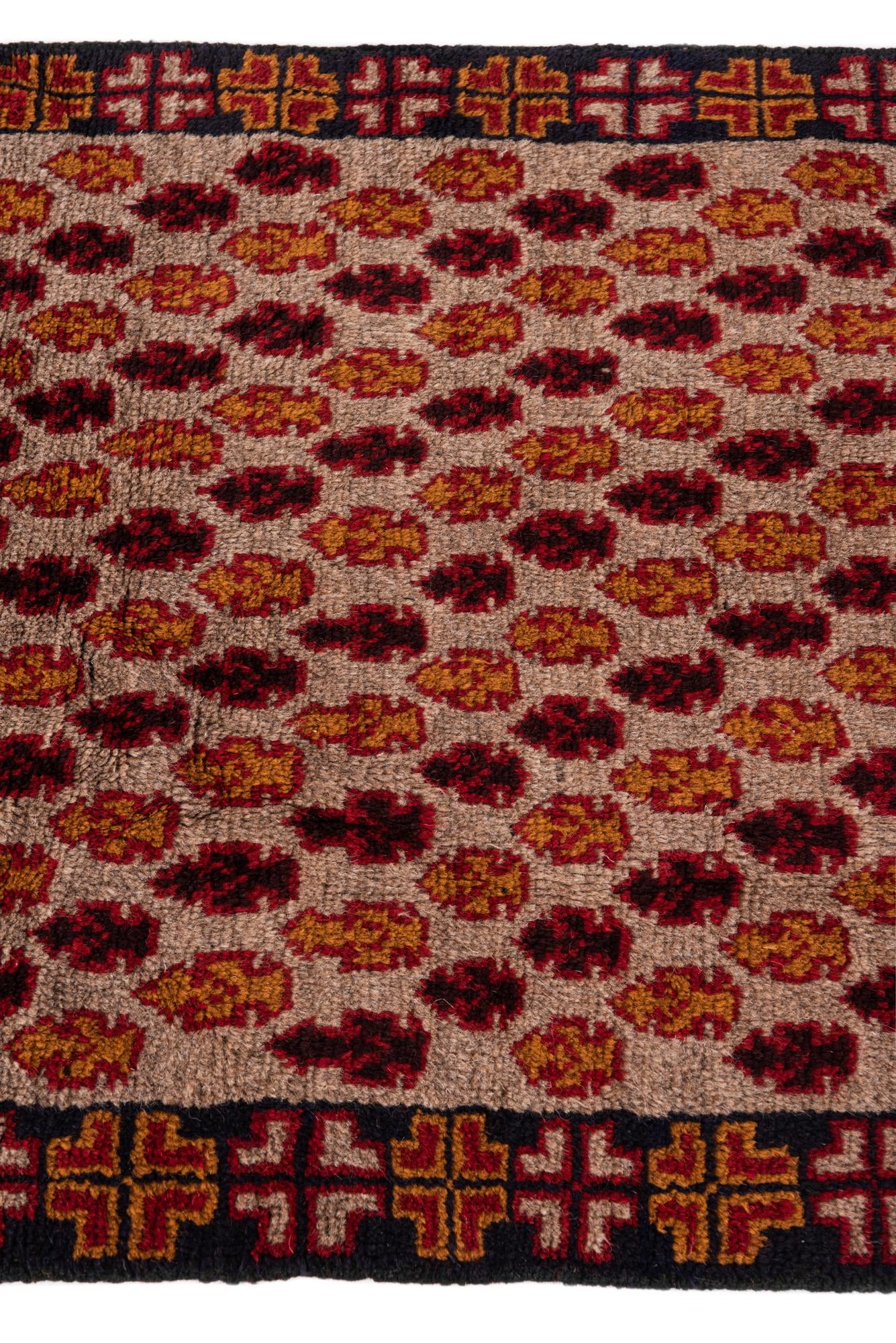 2' 10 x 4' 8 Hand Knotted Balouch Persian Wool Rug