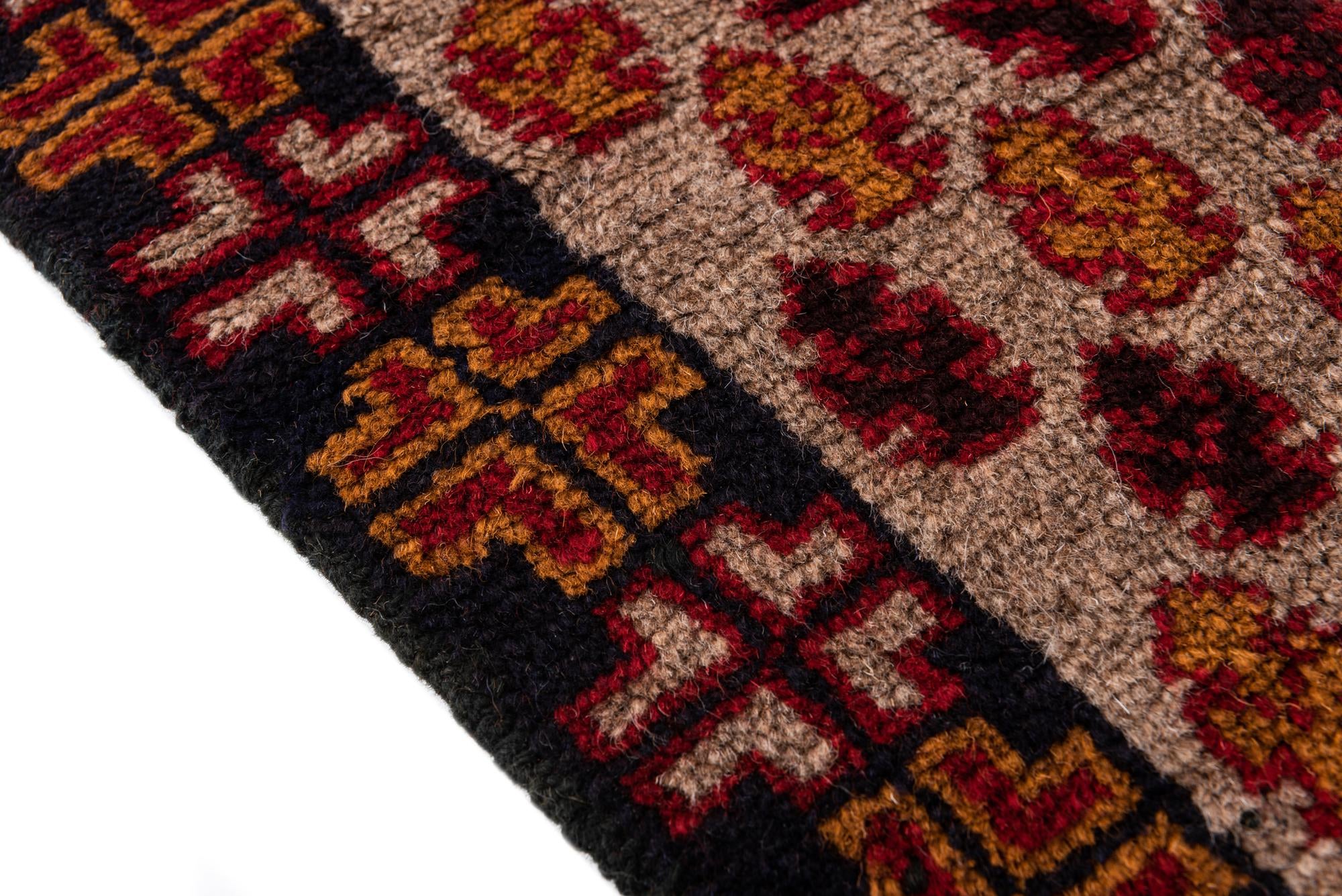 2' 10 x 4' 8 Hand Knotted Balouch Persian Wool Rug