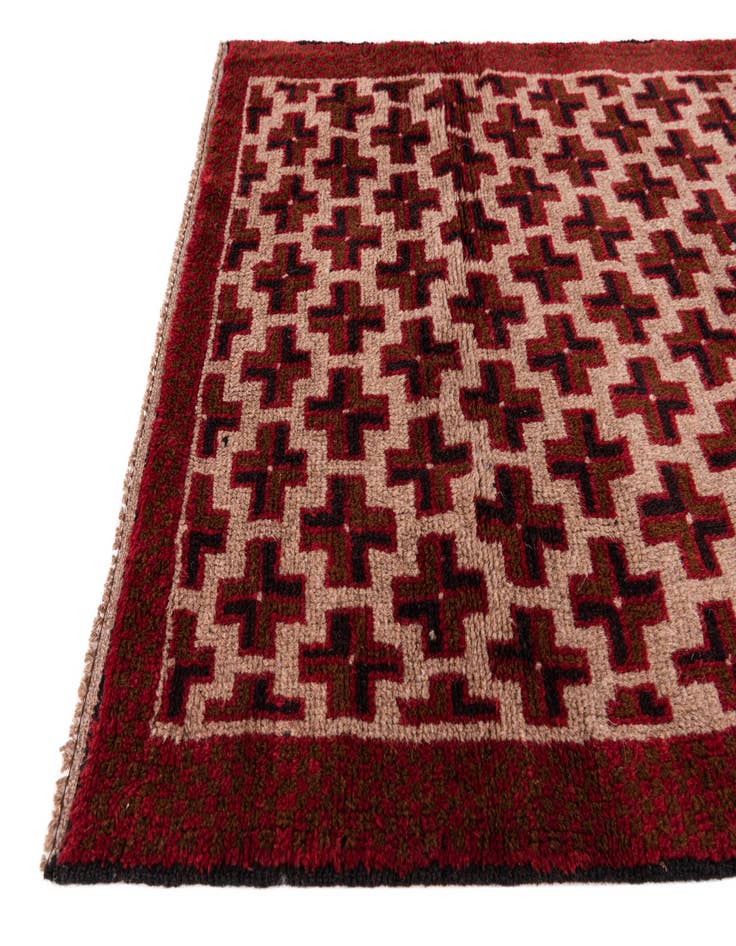 Detail image of 3' x 4' 6  Hand Knotted Balouch Persian Wool Rug