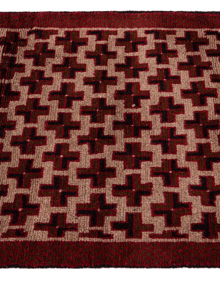 Detail image of 3' x 4' 6  Hand Knotted Balouch Persian Wool Rug