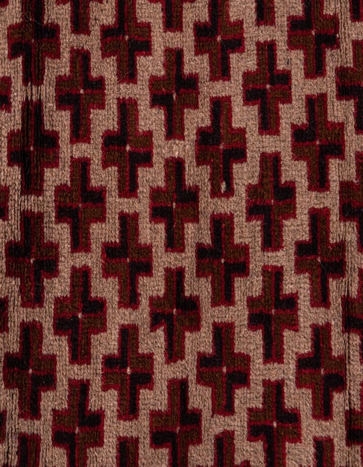 Detail image of 3' x 4' 6  Hand Knotted Balouch Persian Wool Rug