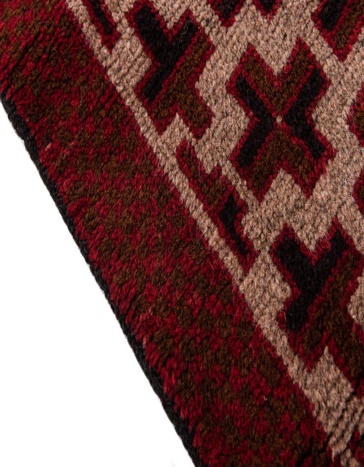 Detail image of 3' x 4' 6  Hand Knotted Balouch Persian Wool Rug