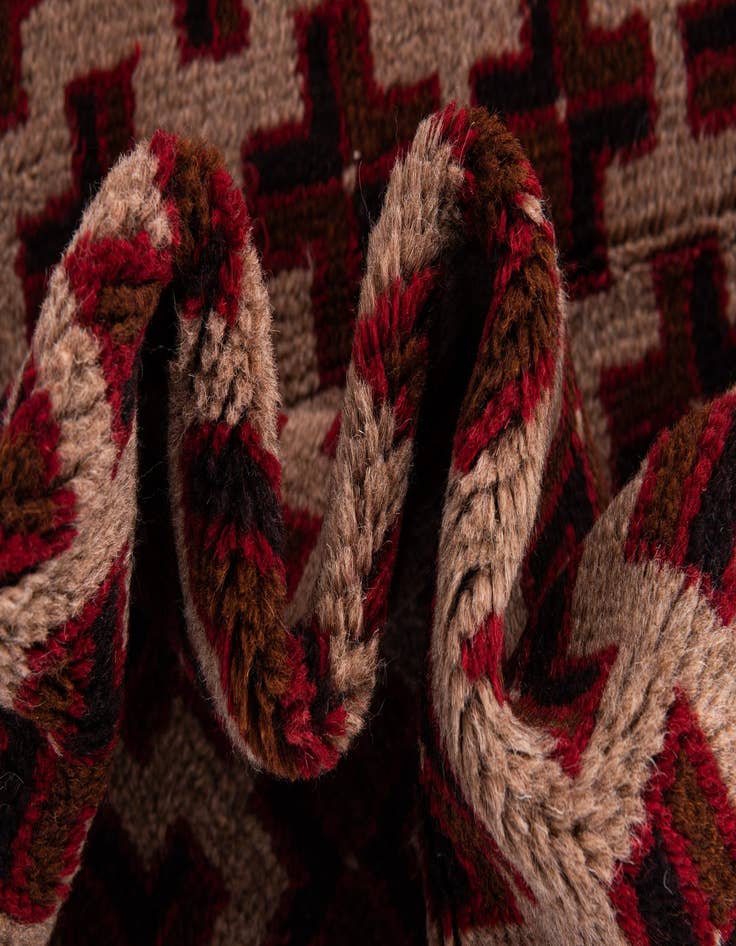 Detail image of 3' x 4' 6  Hand Knotted Balouch Persian Wool Rug