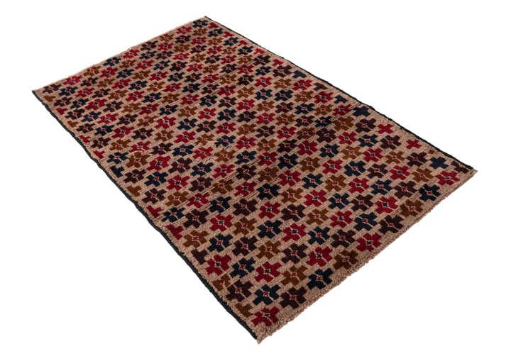 2' 10 x 4' 9 Hand Knotted Balouch Persian Wool Rug