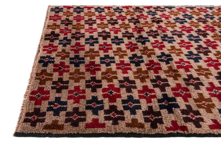 Detail image of 2' 10 x 4' 9 Hand Knotted Balouch Persian Wool Rug