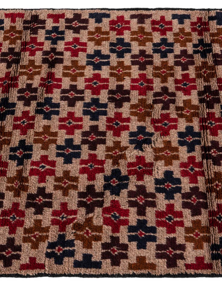 Detail image of 2' 10 x 4' 9 Hand Knotted Balouch Persian Wool Rug