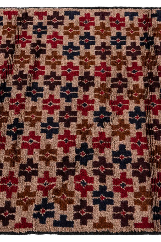 2' 10 x 4' 9 Hand Knotted Balouch Persian Wool Rug
