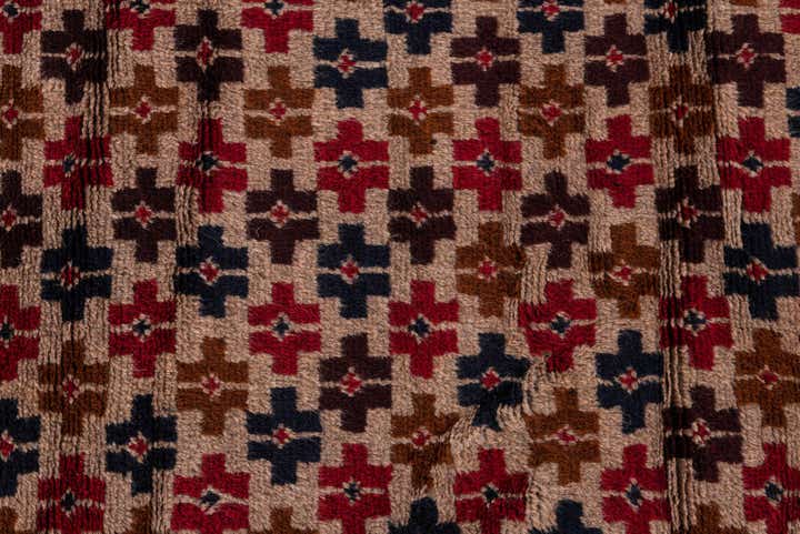 2' 10 x 4' 9 Hand Knotted Balouch Persian Wool Rug