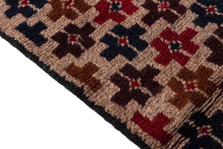 2' 10 x 4' 9 Hand Knotted Balouch Persian Wool Rug