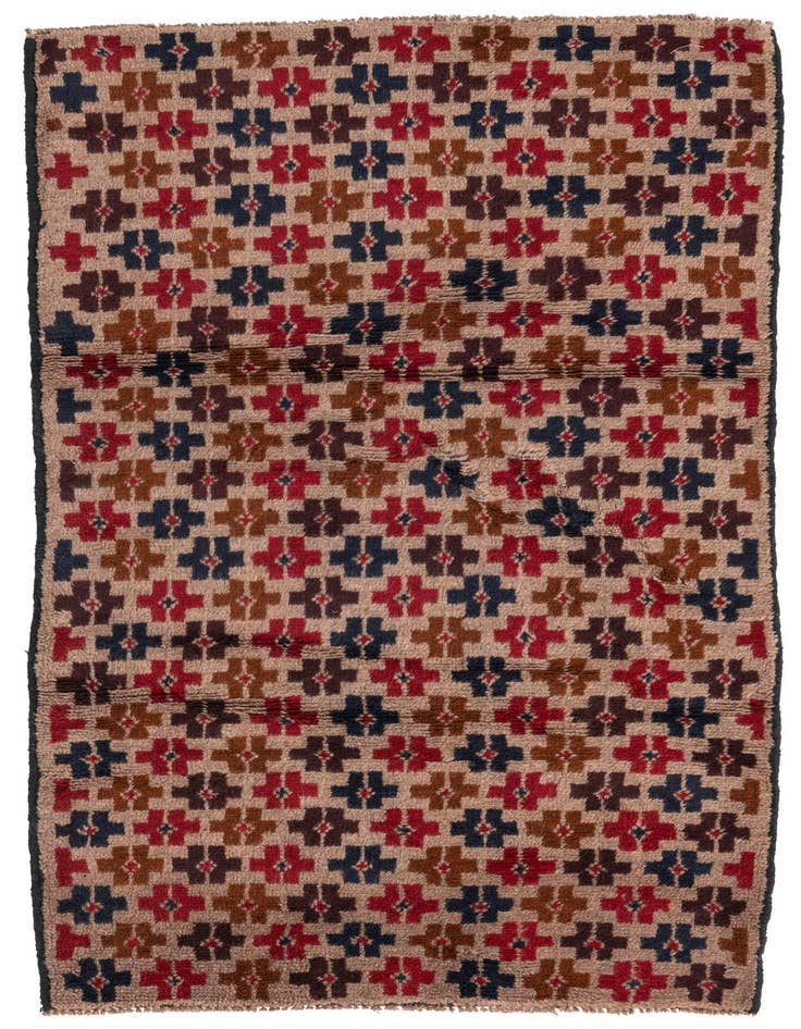 Detail image of 2' 10 x 4' 9 Hand Knotted Balouch Persian Wool Rug