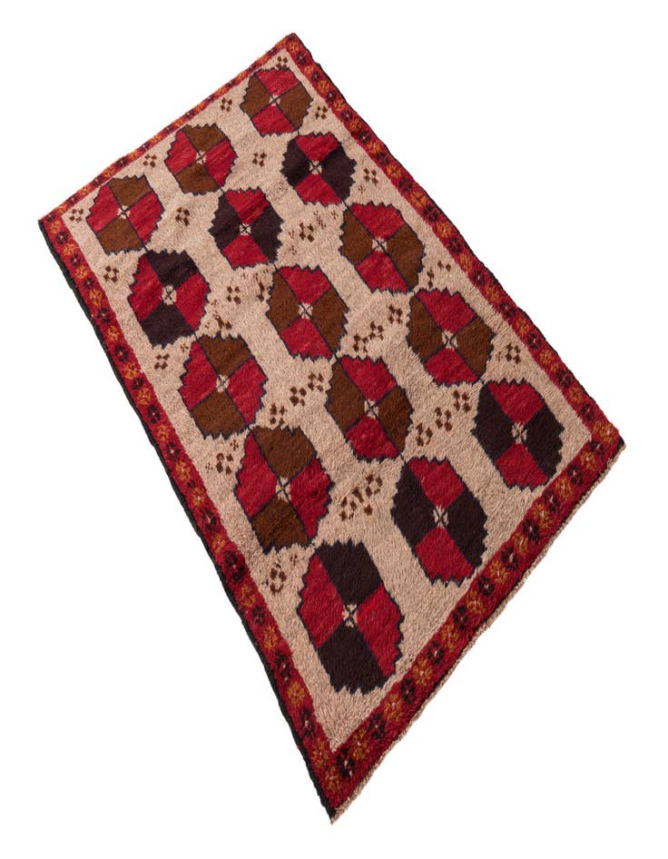 Detail image of 2' 10 x 4' 7  Hand Knotted Balouch Persian Wool Rug