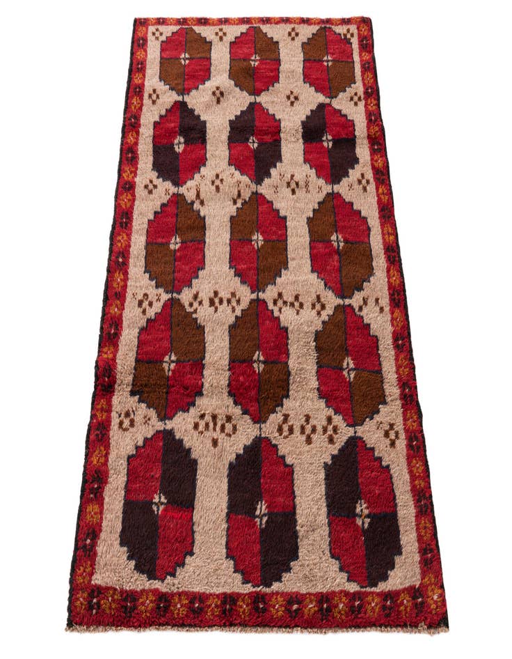 Detail image of 2' 10 x 4' 7  Hand Knotted Balouch Persian Wool Rug