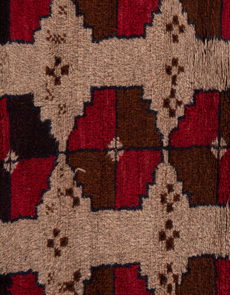 Detail image of 2' 10 x 4' 7  Hand Knotted Balouch Persian Wool Rug