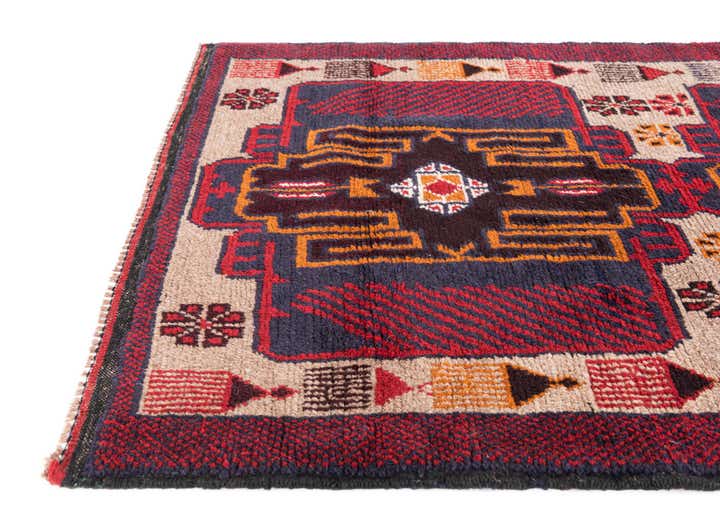 2' 11 x 4' 4 Hand Knotted Balouch Persian Wool Rug