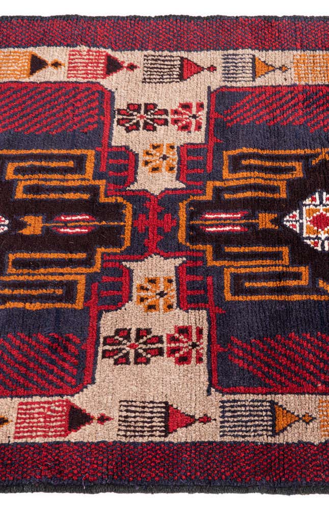 2' 11 x 4' 4 Hand Knotted Balouch Persian Wool Rug