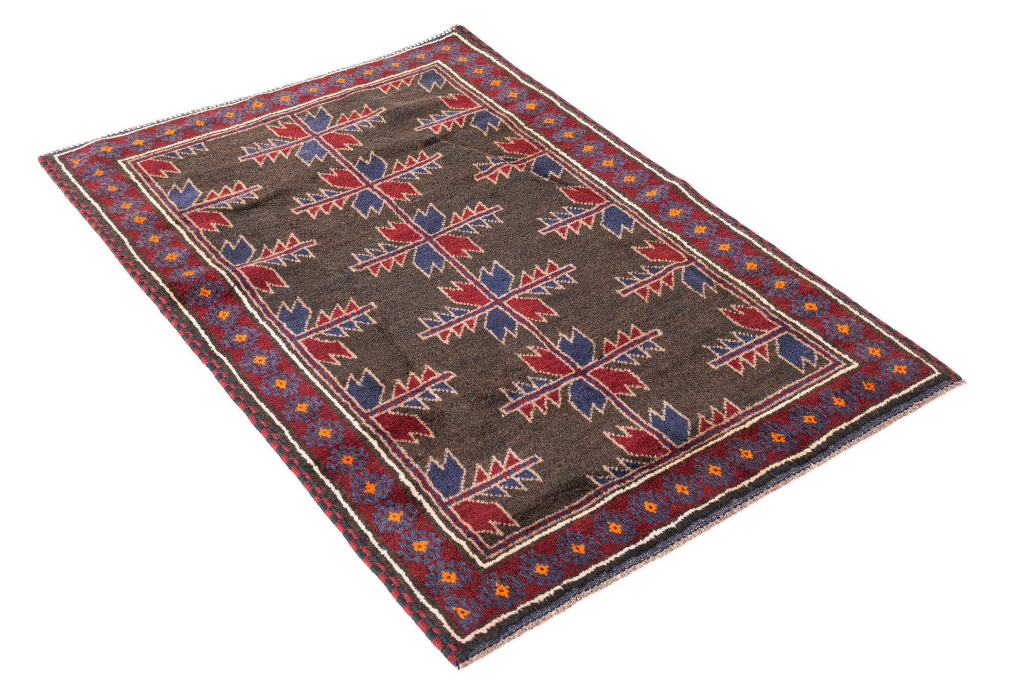 2' 10 x 4' 6 Hand Knotted Balouch Persian Wool Rug