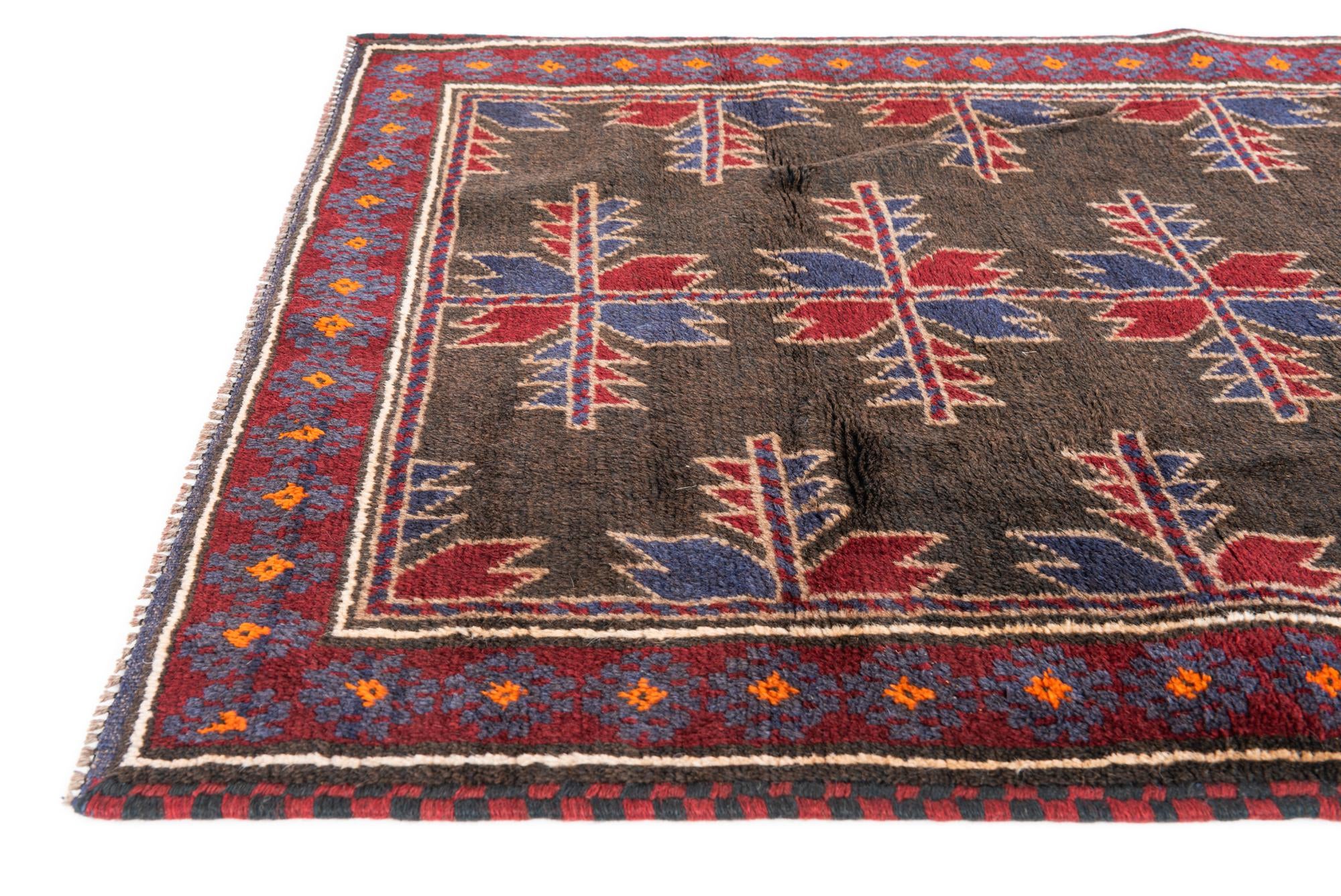 2' 10 x 4' 6 Hand Knotted Balouch Persian Wool Rug