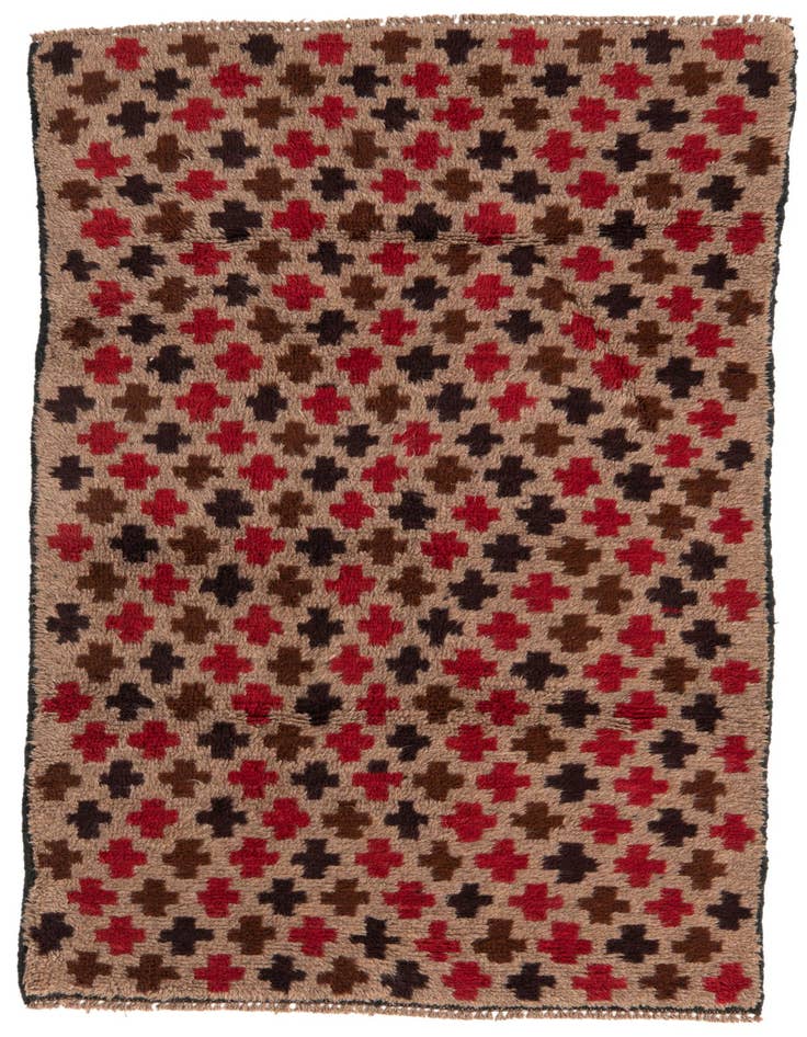 Detail image of 2' 10 x 4' 9 Hand Knotted Balouch Persian Wool Rug