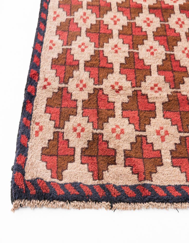 Detail image of 2' 10 x 4' 6  Hand Knotted Balouch Persian Wool Rug