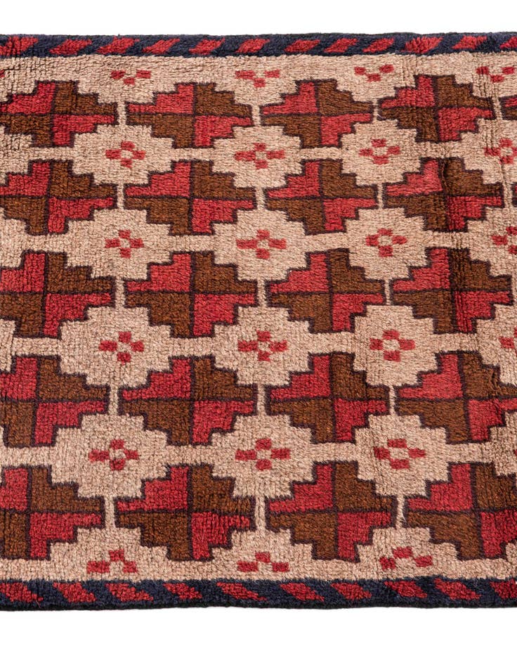 Detail image of 2' 10 x 4' 6  Hand Knotted Balouch Persian Wool Rug