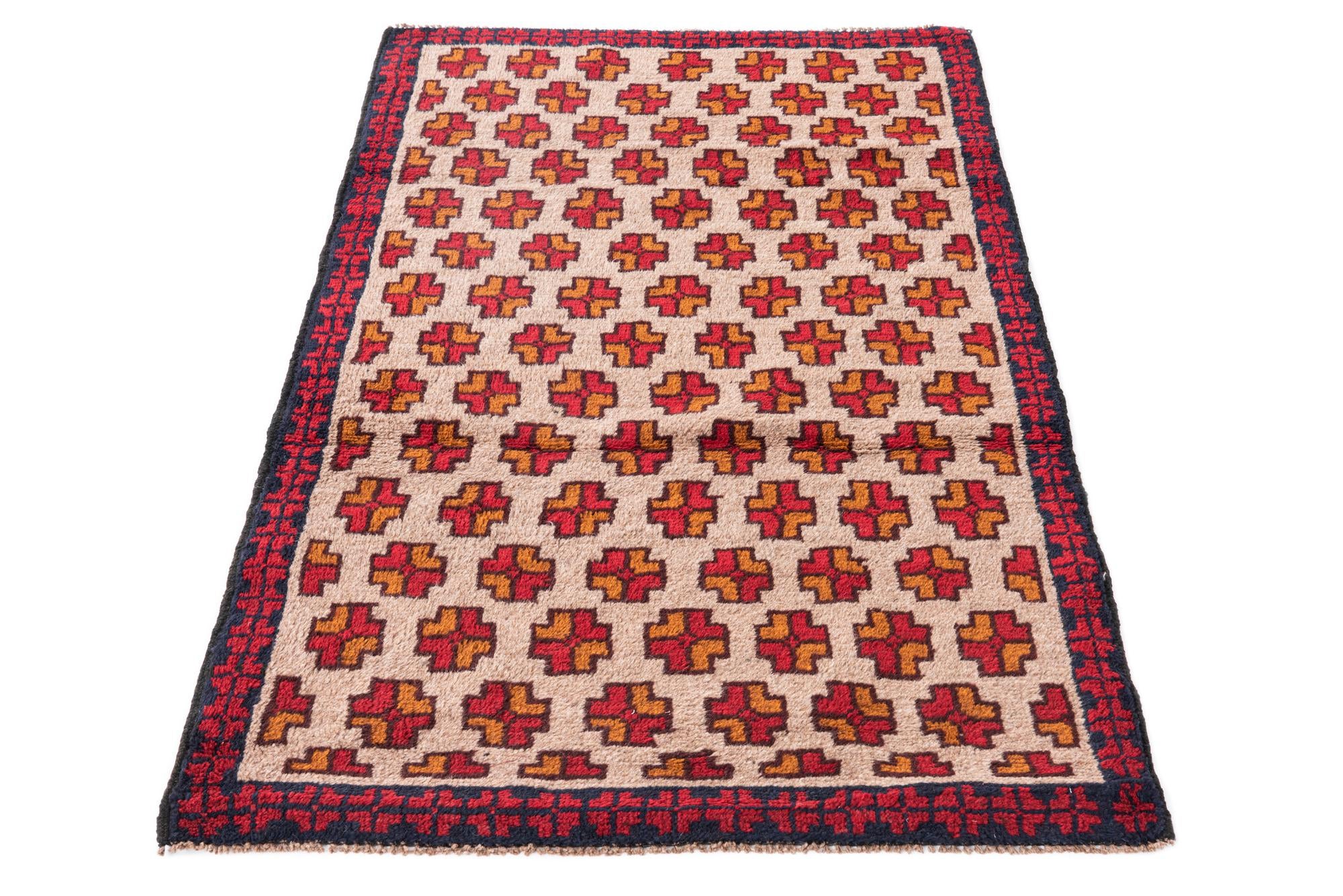 2' 10 x 4' 8 Hand Knotted Balouch Persian Wool Rug