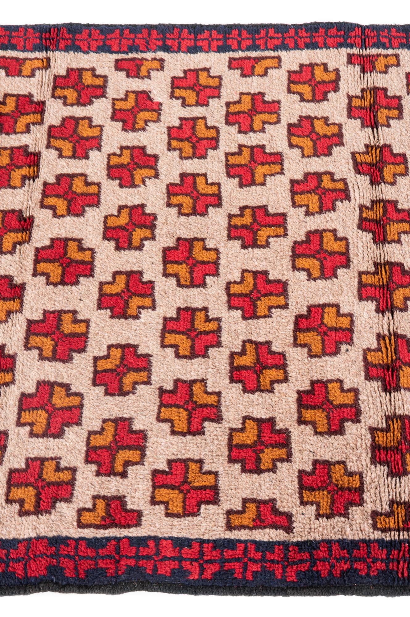 2' 10 x 4' 8 Hand Knotted Balouch Persian Wool Rug