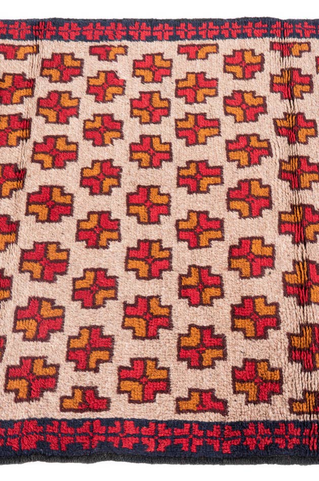 Detail image of 2' 10 x 4' 8 Hand Knotted Balouch Persian Wool Rug