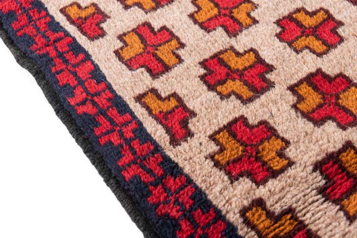 2' 10 x 4' 8 Hand Knotted Balouch Persian Wool Rug