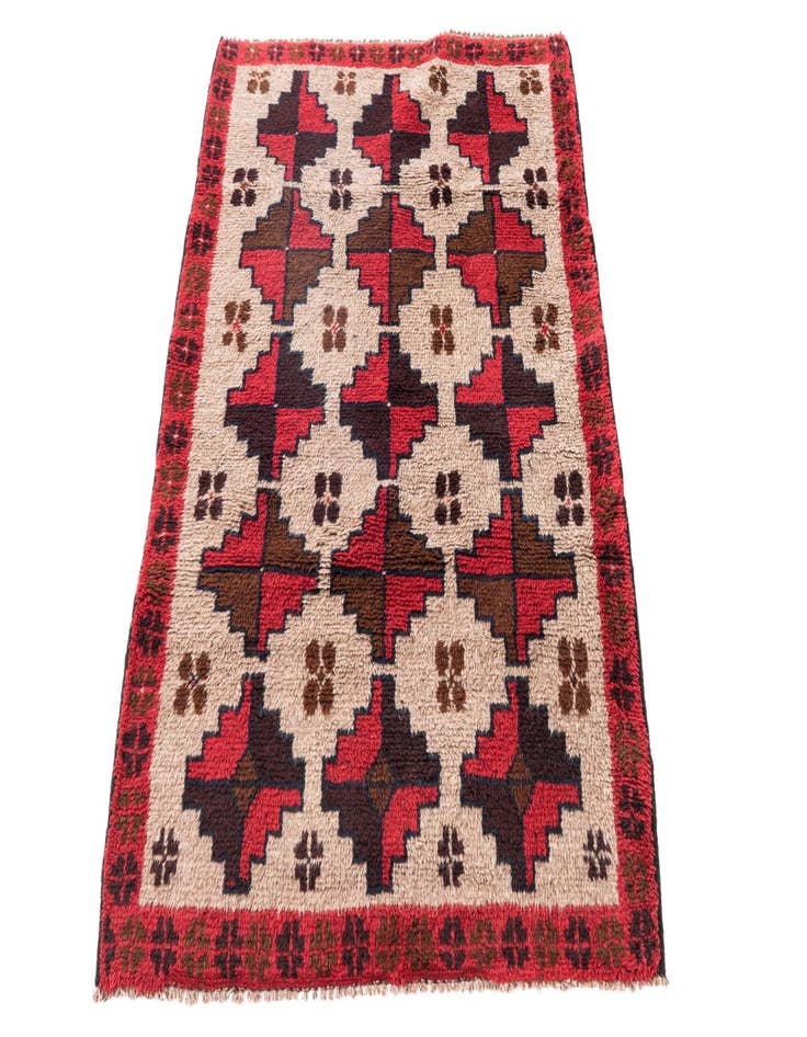 Detail image of 3' 1 x 4' 7  Hand Knotted Balouch Persian Wool Rug