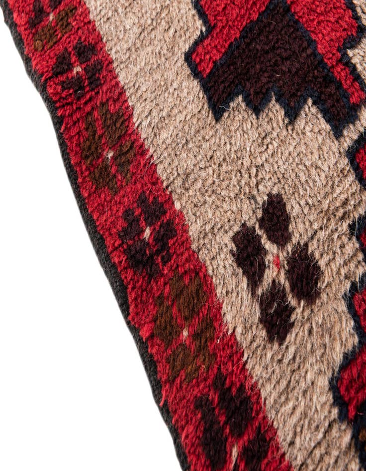 Detail image of 3' 1 x 4' 7  Hand Knotted Balouch Persian Wool Rug