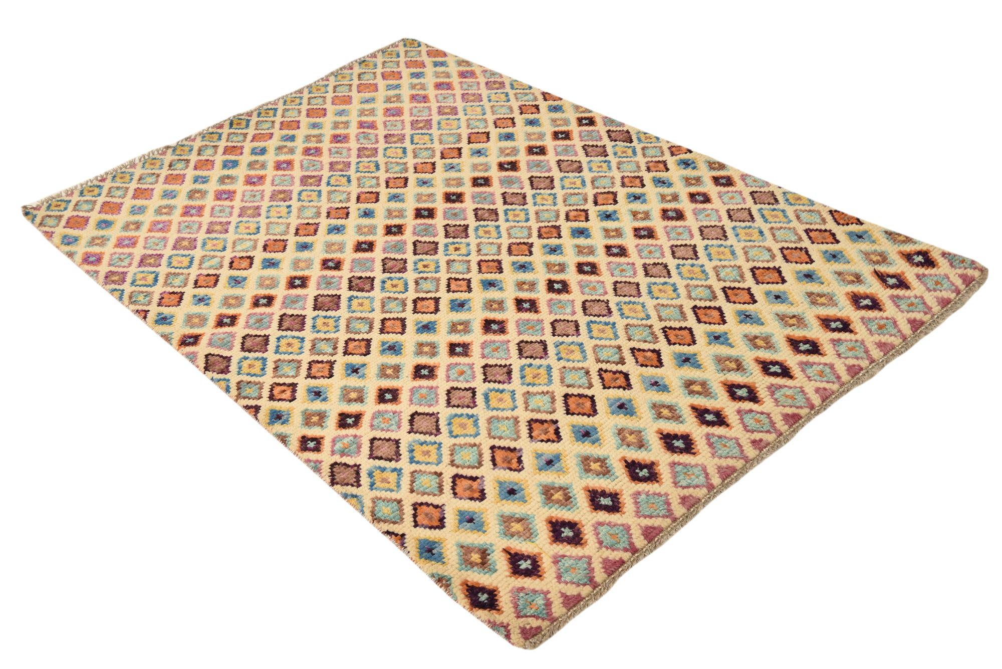 4' 2 x 6' 3 Hand Knotted Balouch Wool Rug