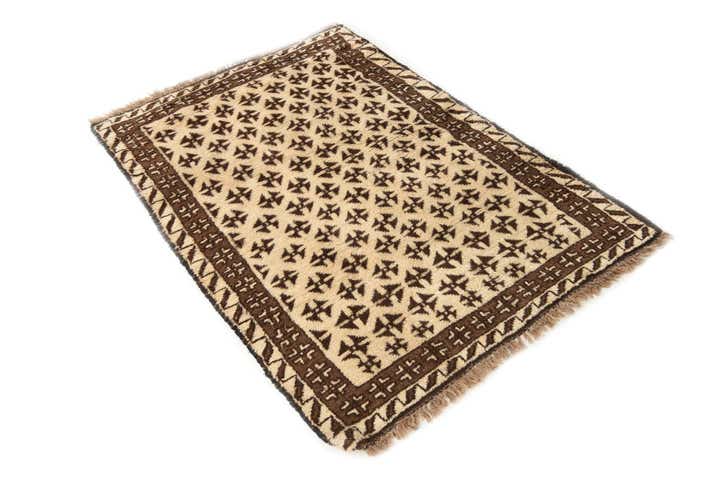 3' 3 x 4' 8 Hand Knotted Balouch Wool Rug