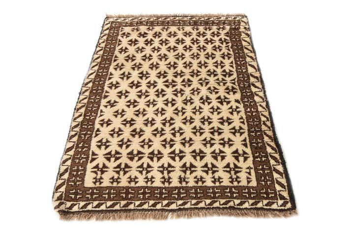 3' 3 x 4' 8 Hand Knotted Balouch Wool Rug
