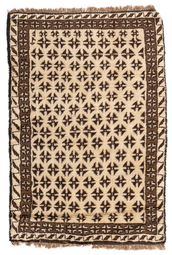 3' 3 x 4' 8 Hand Knotted Balouch Wool Rug