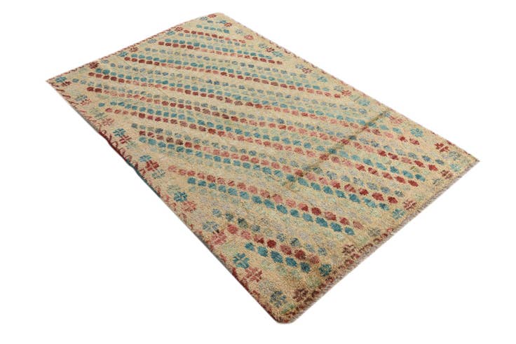 Detail image of 3' 7 x 5' 7 Hand Knotted Balouch Wool Rug