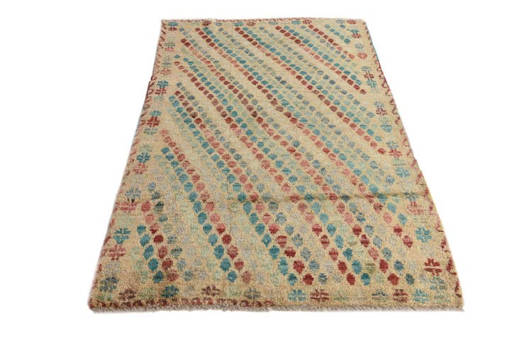 Detail image of 3' 7 x 5' 7 Hand Knotted Balouch Wool Rug