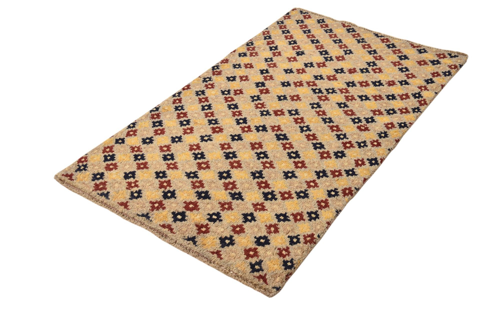 3' x 5' 4 Hand Knotted Balouch Wool Rug