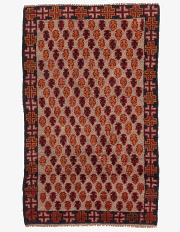 2' 10 x 4' 8 Hand Knotted Balouch Persian Wool Rug