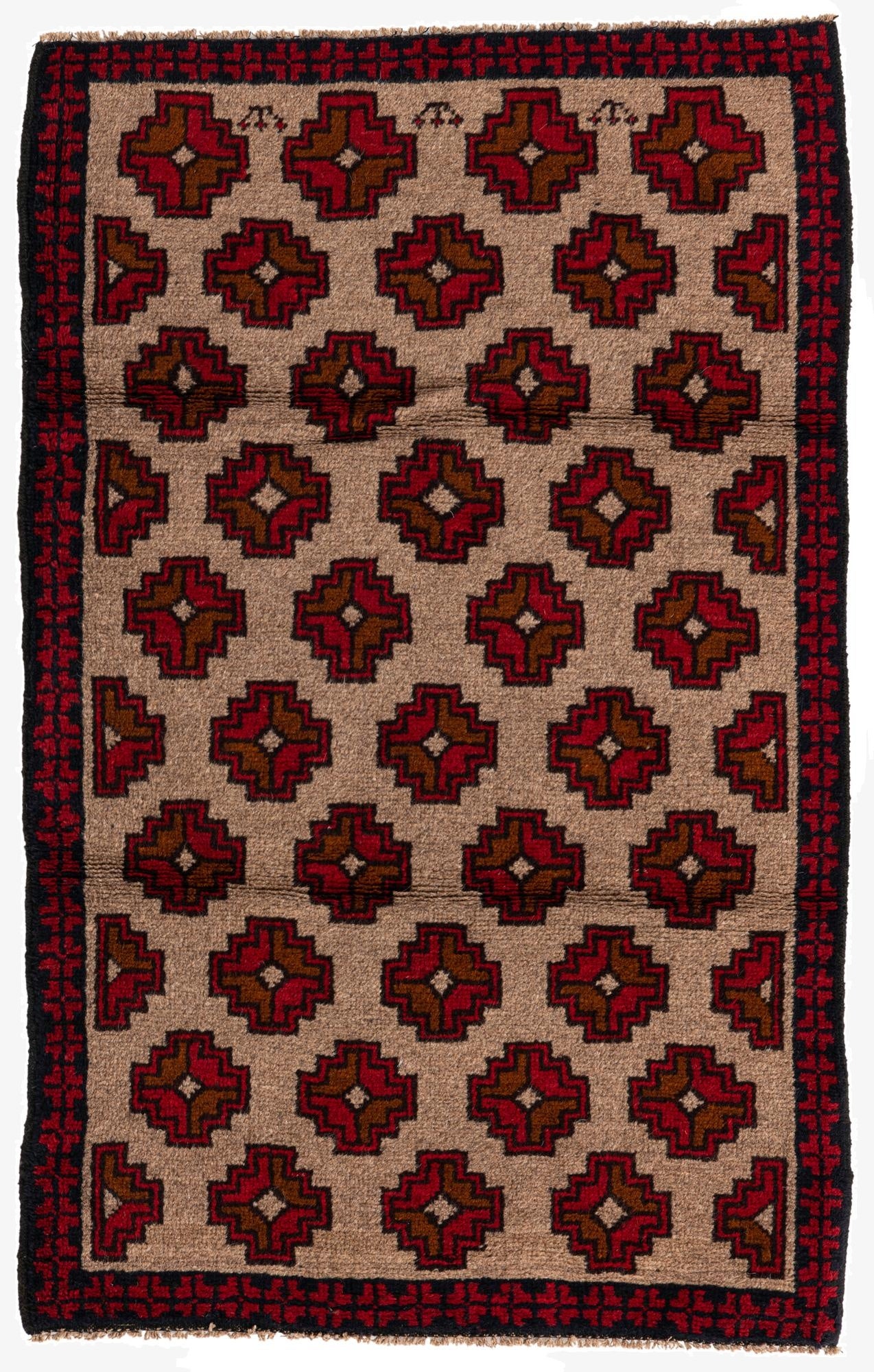 3' x 4' 9  Hand Knotted Balouch Persian Wool Rug