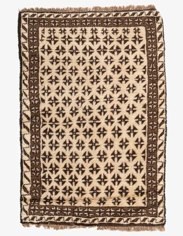 3' 3 x 4' 8 Hand Knotted Balouch Wool Rug