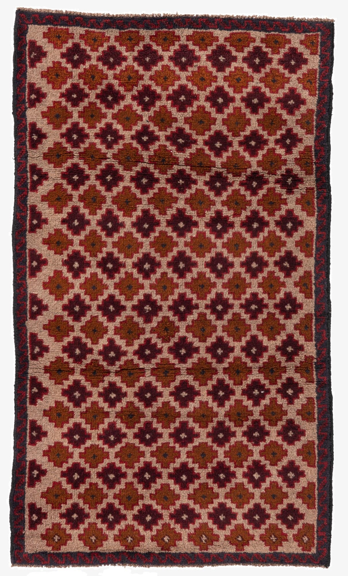 2' 10 x 4' 10  Hand Knotted Balouch Persian Wool Rug