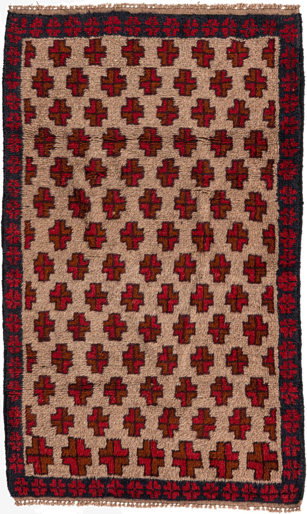 2' 10 x 4' 10  Hand Knotted Balouch Persian Wool Rug