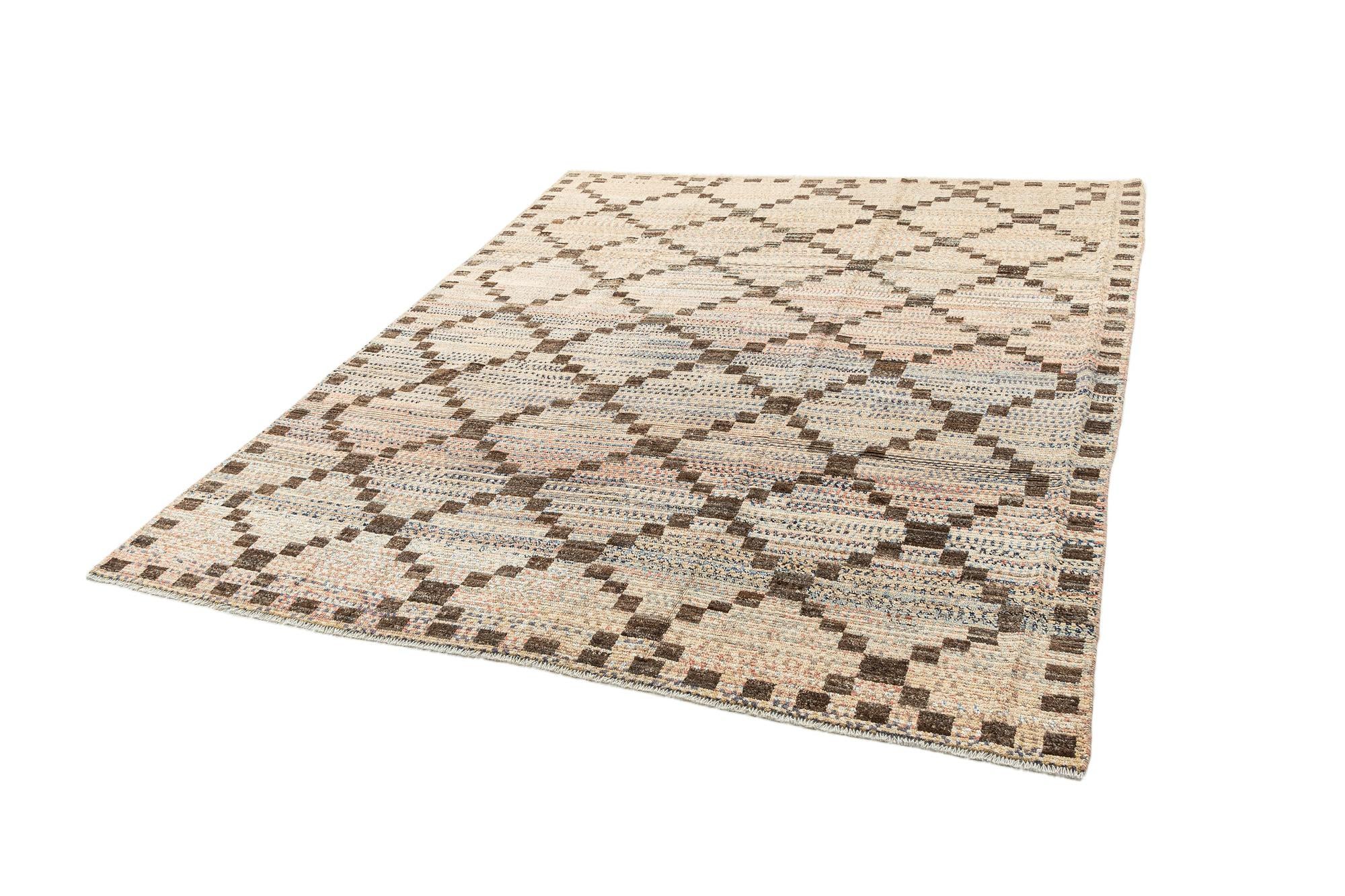 8' 2 x 9' 9 Hand Knotted Beni Marok Rug