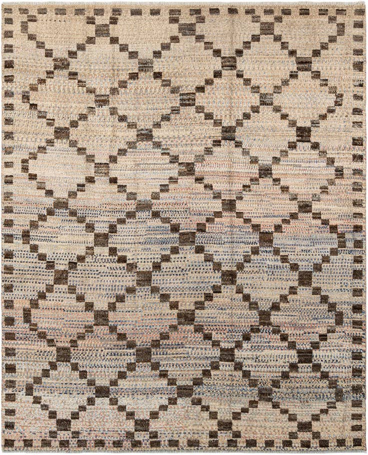 Detail image of 8' 2 x 9' 9 Hand Knotted Beni Marok Rug