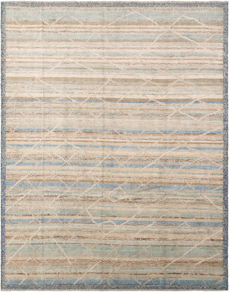 Detail image of 9' 6 x 11' 9 Hand Knotted Beni Marok Rug