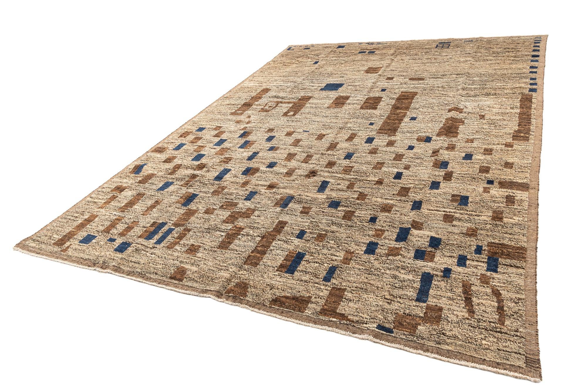 10' x 14' 4 Hand Knotted Beni Marok Rug