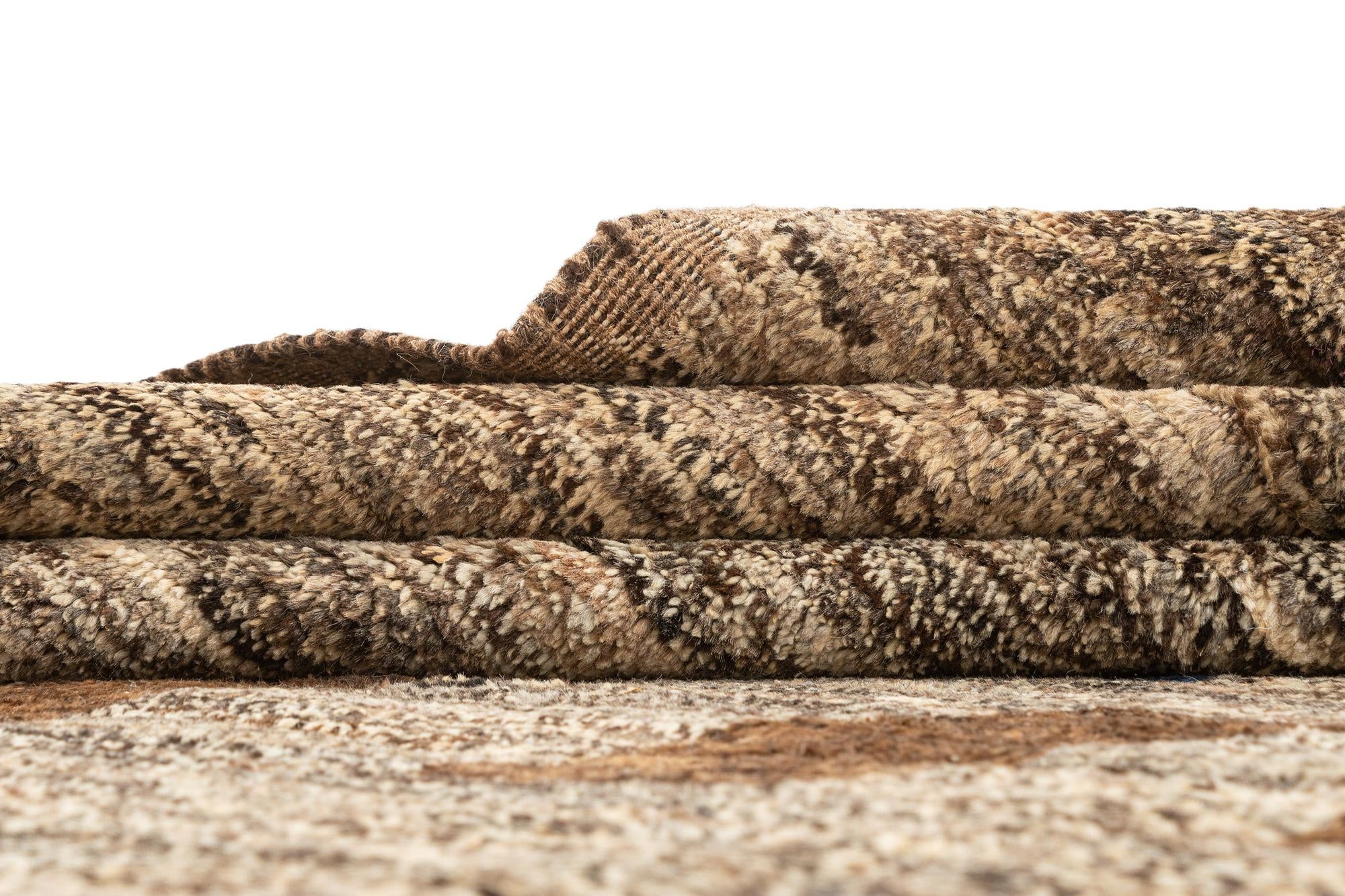 10' x 14' 4 Hand Knotted Beni Marok Rug