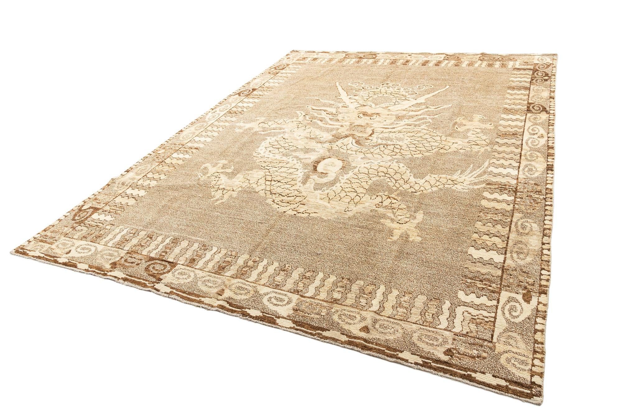 10' 5 x 14' 4 Hand Knotted Beni Marok Rug